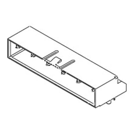 Molex Board Connector, 4 Contact(S), 2 Row(S), Male, Right Angle, 0.276 Inch Pitch, Solder Terminal,  532660429